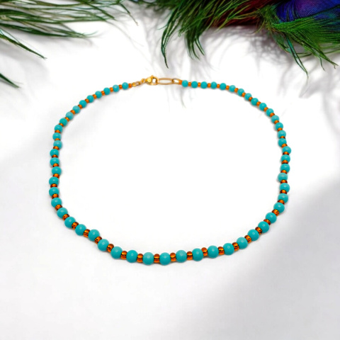 Choker z howlitem turkusowym