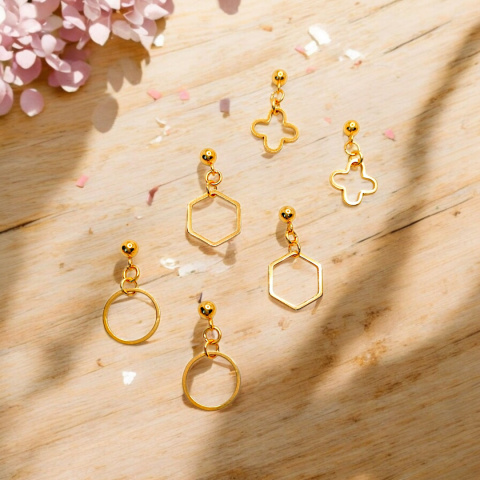 Kolczyki wkrętki marokańska koniczyna